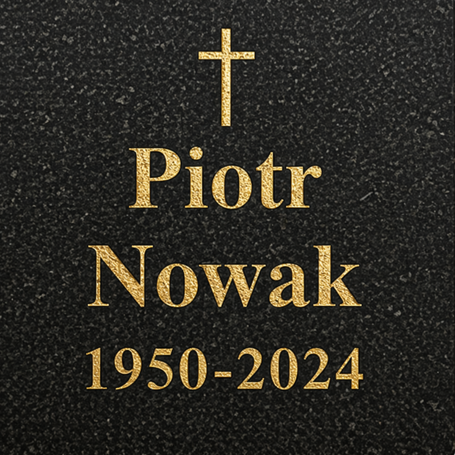 Litery pokryte prawdziwym złotem