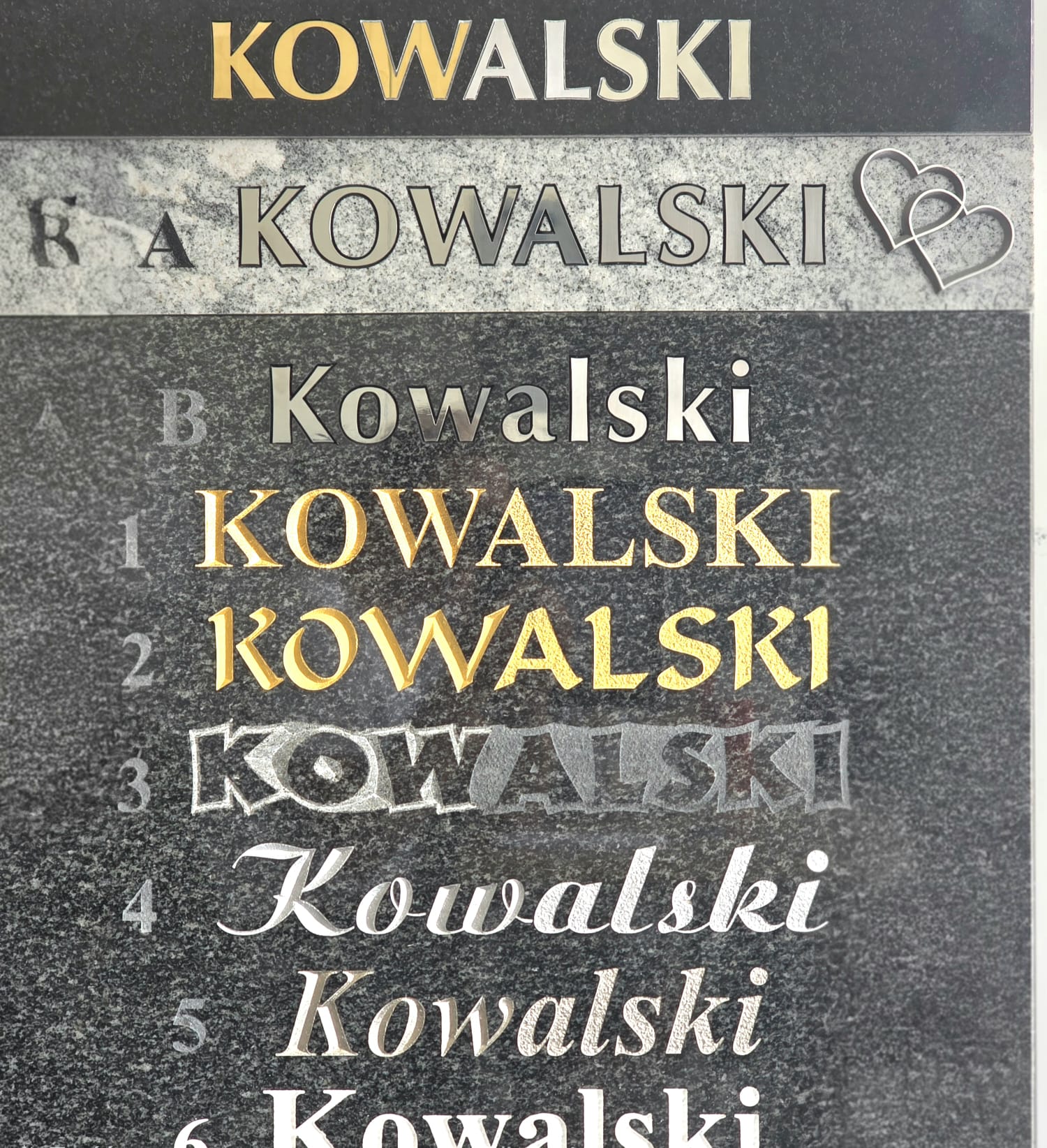 Wzornik liter EDIstone